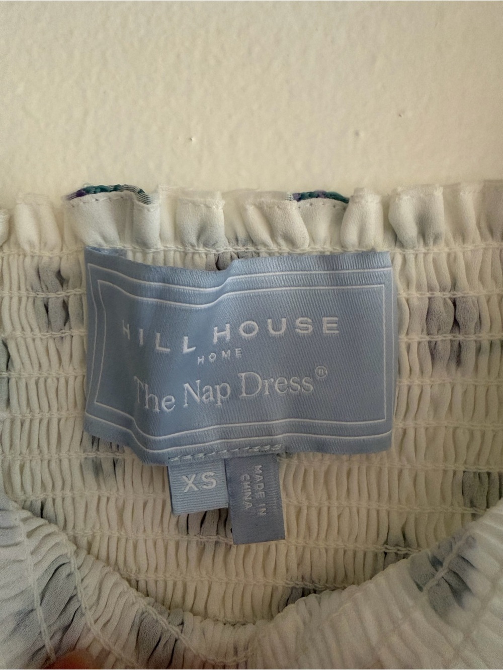 Hill House White Maxi Dress with Blue Floral Print - Picture 2 of 3